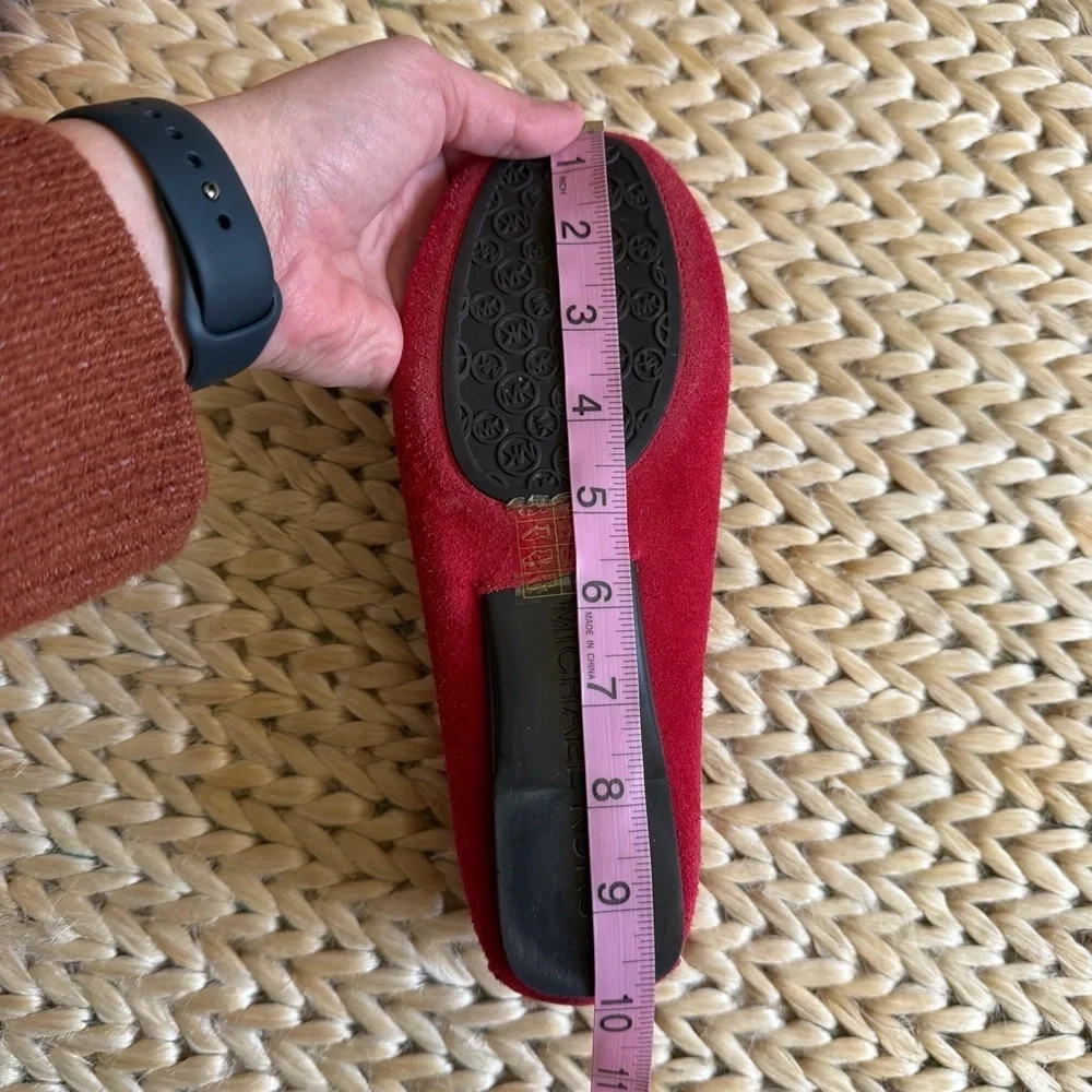 Michael Kors Red Suede Loafers Women’s Size 7